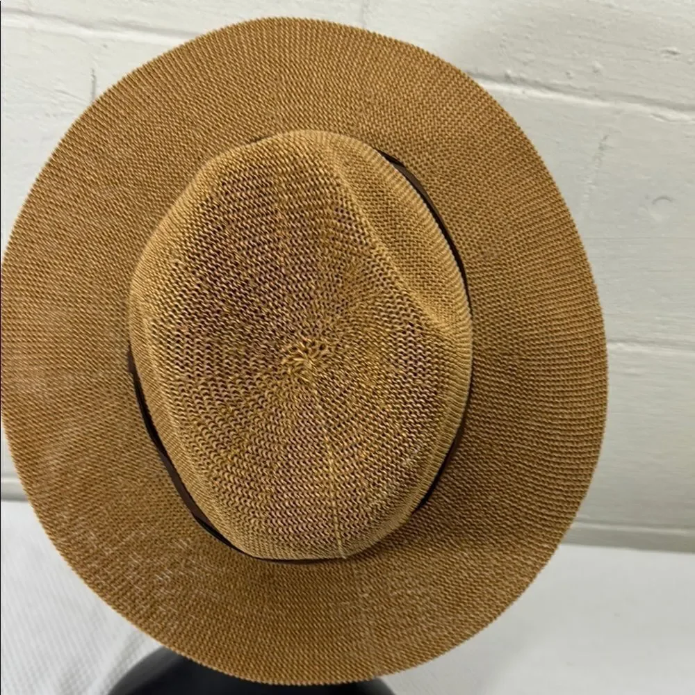 WYETH Brown Part Paper Panama Style Hat One Size